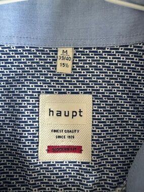 Haupt Modern Fit Men's Dress Shirt - Blue Pattern